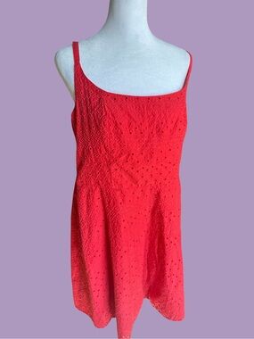 Old Navy Red Eyelet Sun Dress